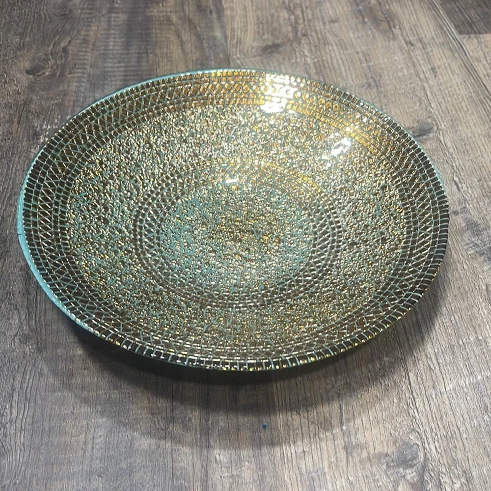 Centerpiece blue&gold bowl